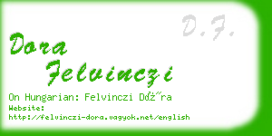 dora felvinczi business card